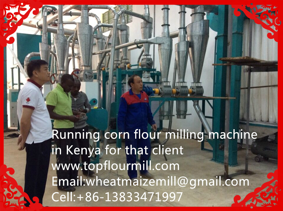 installed corn flour milling machine in Kenya