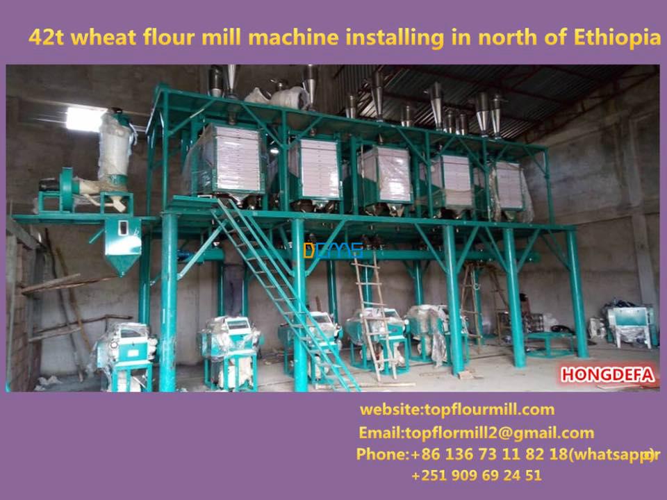 Congrat:42t/24h wheat flour mill installing in Ethiopia