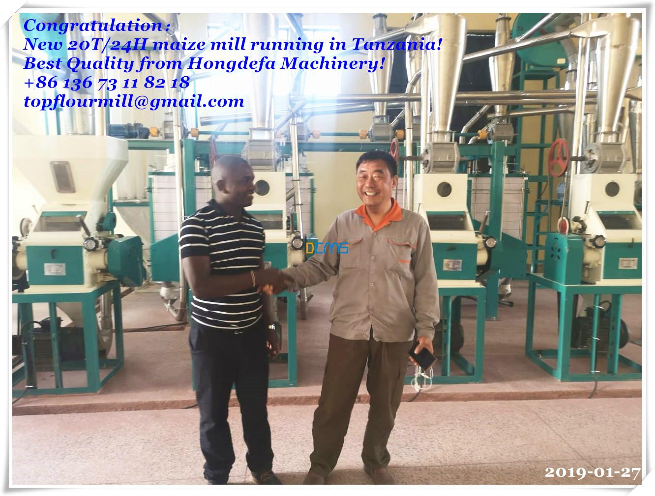 Congrat: New 20t/24h maize mill machine in Tanzania