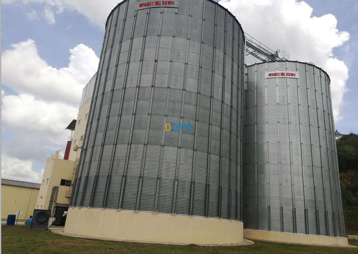 Raw material storage for wheat and maize